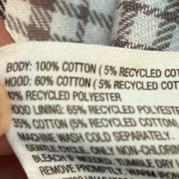 Original Use Mens Large White/Gray Button Front Long Sleeve Skater Y2K Hoodie - Picture 3 of 7